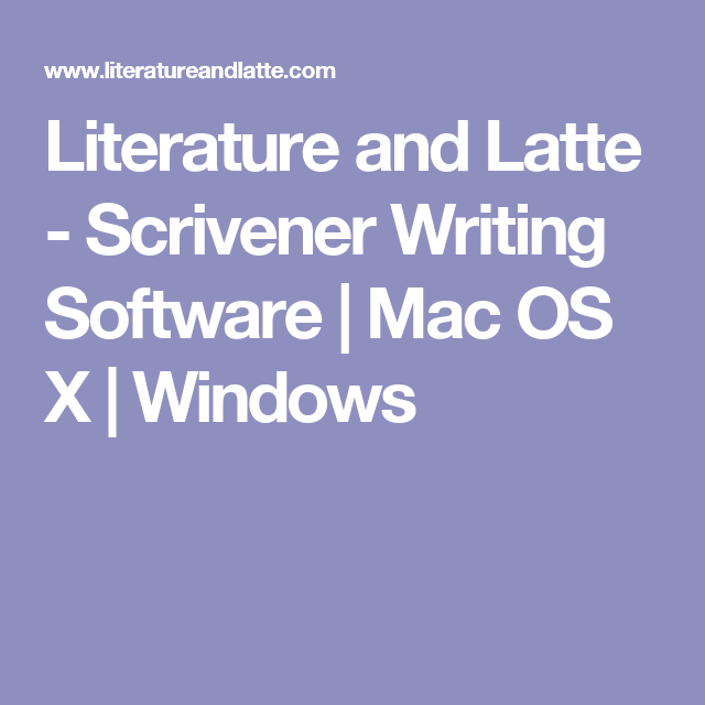 writing software for mac os x